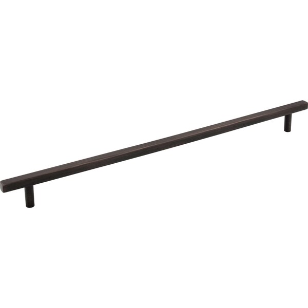 Jeffrey Alexander 305 mm Center-to-Center Brushed Oil Rubbed Bronze Square Dominique Cabinet Bar Pull 845-305DBAC - main